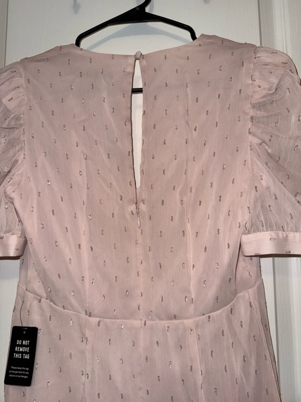 NWT Express Dusty Pink V-Neck Short Sleeve Mini Dress - Picture 6 of 8